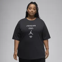 Nike Jordan женская Girlfriend футболка (большие размеры) цвет черный