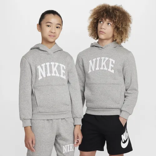 Nike Sportswear Club Fleece Big детские Толстовка с капюшоном цвет серый