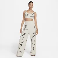Nike Sportswear Phoenix Cozy Букле женская С высокой Талией Wide-Leg Knit Pants цвет коричневый
