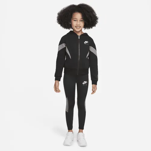 Nike Air Little детские Толстовка с капюшоном and лосины набор цвет черный