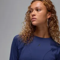 Nike Jordan Sport Double Threat женская Long-Sleeve Top синий