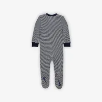 Nike Baby Essentials Baby (0-9M) Striped Footed Coverall синий