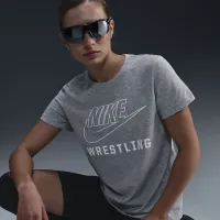 Nike Swoosh женская Wrestling футболка цвет серый
