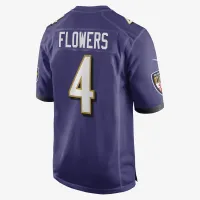 Zay Flowers Baltimore Ravens мужские Nike NFL Game Football Jersey цвет фиолетовый