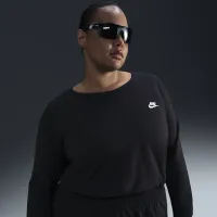Nike Sportswear Club жіноча Long-Sleeve футболка (великі розміри) колір чорний
