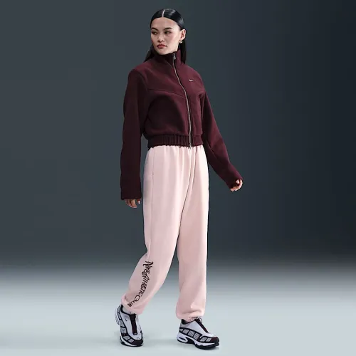 Nike Sportswear Phoenix Fleece женская С высокой Талией оверсайз Pants Pink