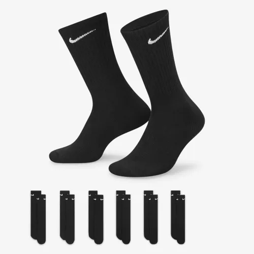 Nike Everyday Cushioned тренувальні Crew шкарпетки (6 пар) колір чорний