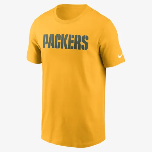 колір зелений Bay Packers Primetime Wordmark Essential чоловічі Nike NFL футболка Yellow