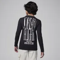 Nike Jordan MJ Flight Big детские Illusions Long Sleeve футболка цвет черный