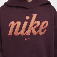 Nike Sportswear Club Little дитячі Fleece Boxy Graphic Pullover Толстовка з капюшоном колір червоний