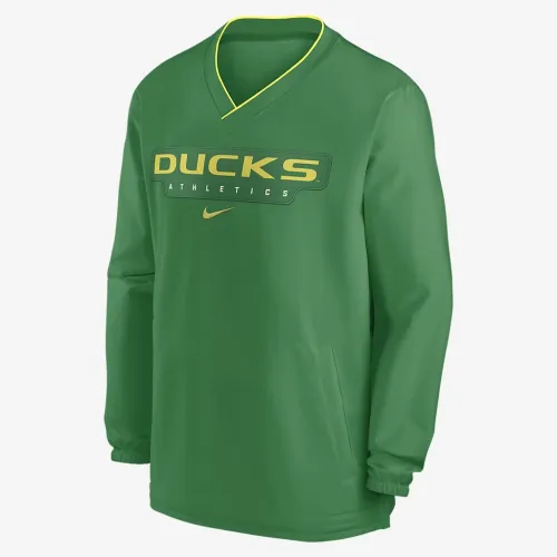 Oregon Ducks Sideline мужские Nike College Long-Sleeve Ветровка цвет зеленый