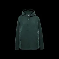 Nike One женская оверсайз Therma-FIT Pullover Fleece Толстовка с капюшоном цвет зеленый