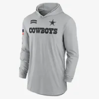 Dallas Cowboys Salute to Service Edge Mascot Lockup Men’s Nike Dri-FIT NFL Long-Sleeve Hooded Top синий