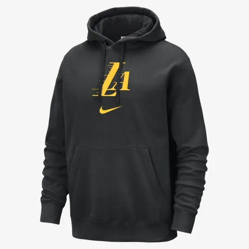 Los Angeles Lakers Club Fleece City Edition чоловічі Nike NBA Pullover Толстовка з капюшоном колір чорний