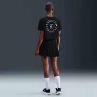Nike Slam женская Dri-FIT Short-Sleeve Cropped Tennis футболка цвет черный