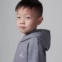 Nike Jordan MJ Brooklyn Fleece Toddler 2-Piece Pullover Толстовка с капюшоном набор цвет серый