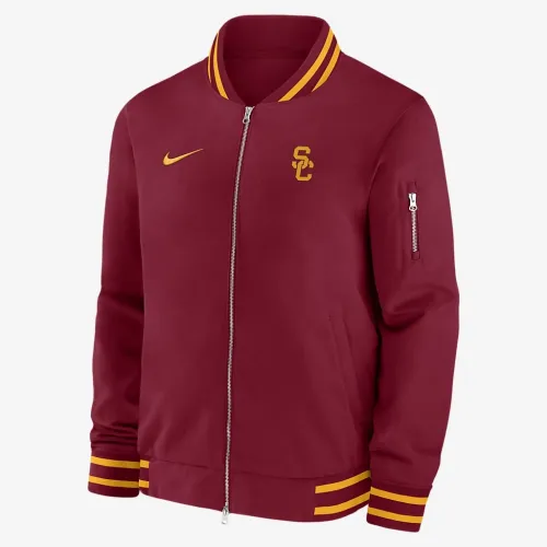 USC Trojans Sideline чоловічі Nike College Full-Zip Bomber Куртка колір червоний