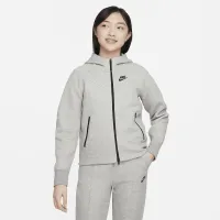 Nike Sportswear Tech Fleece Big дитячі (Girls') Full-Zip Толстовка з капюшоном колір сірий