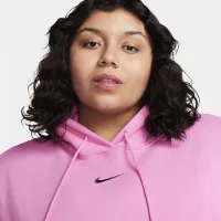 Nike Sportswear Phoenix Fleece женская оверсайз Pullover Толстовка с капюшоном (большие размеры) цвет красный