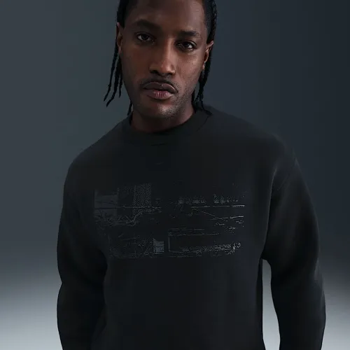 Nike Tech чоловічі Fleece Crew with Reflective Accents колір чорний