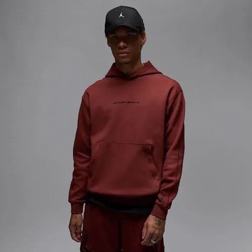 Nike Jordan Sport Hoop Fleece мужские Dri-FIT Pullover Толстовка с капюшоном цвет коричневый