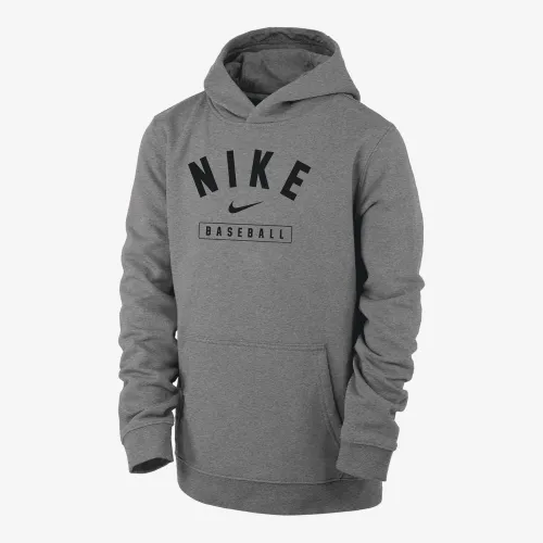 Nike Baseball Big дитячі (для хлопчиків) Pullover Толстовка з капюшоном колір сірий