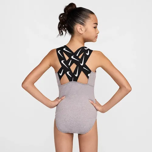 Nike Gymnastics Strappy Performance Leotard колір сірий