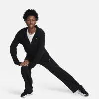 Nike Dri-FIT One женская Full-Zip French Terry Толстовка с капюшоном цвет черный