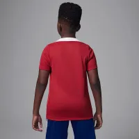 Nike Paris Saint-Germain Strike Fourth Big дитячі Jordan Dri-FIT Soccer Knit Short-Sleeve Top колір червоний