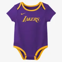 Los Angeles Lakers Baby Nike NBA 3 пари Bodysuit комплект колір чорний