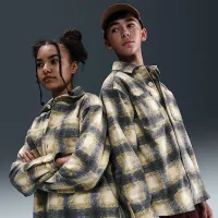 Nike SB Big детские Long-Sleeve Button Down Shirt цвет коричневый