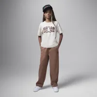 Nike Jordan Big дитячі Push Through Graphic футболка колір коричневий