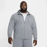 Nike Primary Fleece мужские Dri-FIT UV Full-Zip Performance Толстовка с капюшоном цвет серый