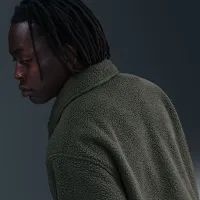 Nike Sportswear Club мужские High-Pile Fleece Coaches Куртка цвет зеленый