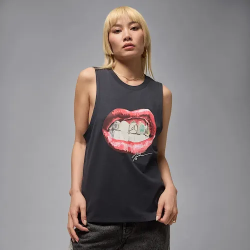 Nike Jordan Flight жіноча Sleeveless Graphic футболка колір чорний