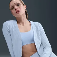 Nike Sportswear Chill Knit жіноча Slim Ribbed Cardigan блакитний