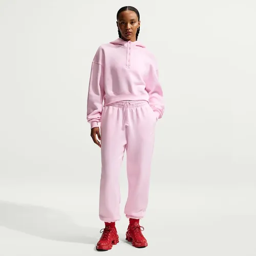 Nike Sportswear Phoenix Fleece женская С высокой Талией оверсайз Sweatpants Pink