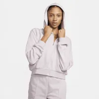 Nike Sportswear Chill Terry женская Loose Full-Zip French Terry Толстовка с капюшоном цвет фиолетовый