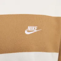 Nike Club Fleece мужские Striped Heavyweight French Terry Crew цвет коричневый