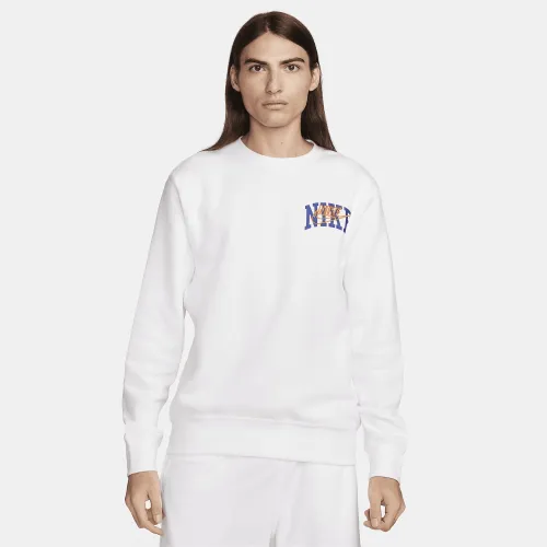 Nike Club Fleece чоловічі Long-Sleeve Crew-Neck світшот колір білий