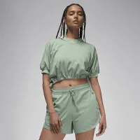 Nike Jordan жіноча Knit Cropped Top колір зелений