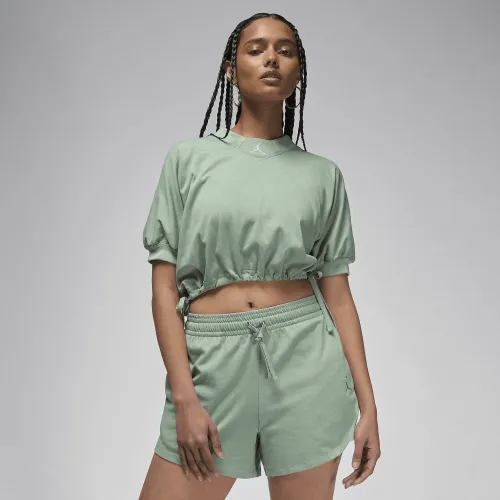 Nike Jordan жіноча Knit Cropped Top колір зелений