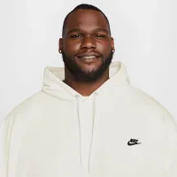 Nike Club Fleece мужские оверсайз French Terry Pullover Толстовка с капюшоном цвет белый