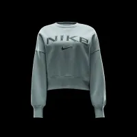 Nike Sportswear Phoenix Fleece жіноча Over-оверсайз Crew-Neck Logo світшот колір зелений