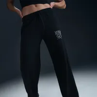 Nike Sportswear Club Fleece женская Mid-Rise Wide-Leg Graphic Pants цвет черный