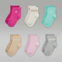 Nike Jordan Everyday Essentials Baby/Toddler Ankle шкарпетки (6 пар) Pink