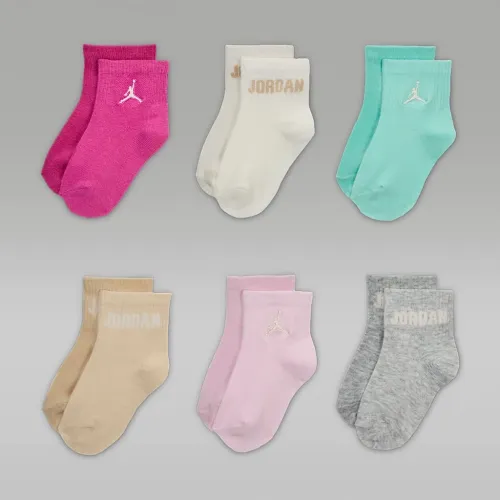 Nike Jordan Everyday Essentials Baby/Toddler Ankle шкарпетки (6 пар) Pink