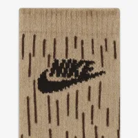 Nike Camo Dri-FIT Crew шкарпетки (3 пар) Little дитячі шкарпетки колір коричневий