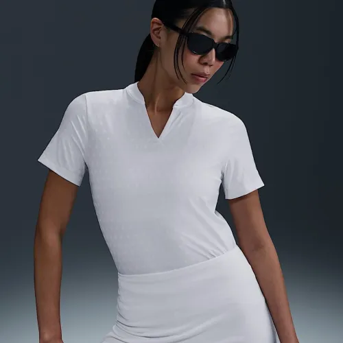 Nike Tour женская Dri-FIT Short-Sleeve Blade Jacquard для гольфа Polo цвет белый