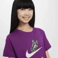 Nike Sportswear Big детские (Girls') футболка цвет фиолетовый